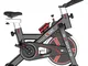 YJS Indoor Cycling Cyclette Resistenza Magnetica con Sedile Comodo Cuscino Cintura Diretto...