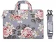 MOSISO Canvas Rose Pattern Laptop Messenger Spalla Borsa Custodia Compatibile con 2019 Mac...