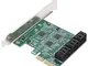 Tonysa Scheda PCIe SATA a 6 Porte, Scheda di espansione SATA 3.0 da PCI-E a 6 Porte, Contr...