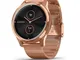 Garmin Vivomove Luxe Smartwatch Hybrid Analogico Digitale Unisex, Cassa Oro Rosa, Cinturin...