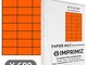 Etichette Adesive multiuso A4-70 x 37 mm - Colore fluo Arancione Opaco - 600 Etichette / 2...
