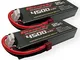 RoaringTop 2S LiPo Batteria 4500mAh 7.4V 25C Hardcase RC Lipo Batteria con connettore Dean...