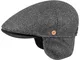 MAYSER Cappellino con Paraorecchie Berretto Piatto Cappello 58 cm - Nero