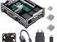 Smraza Case per Raspberry pi 3 B+, con 5V/3A Alimentatore con Interrupteur On/off, 3 Dissi...