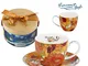 Carmani - Porcellana Tazza e piattino impostate con Van Gogh - Girasole 250 ml