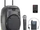 Ibiza - PORT12VHF-MKII - Altoparlante portatile 12"/700W MAX con 2 microfoni (VHF), teleco...