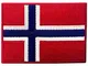 Bandiera della Norvegia Emblema Norvegese Termoadesiva Cucibile Ricamata Toppa