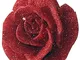 Ten Candela Fiore Rosa Rossa cod.EL32044 cm 8,5x8,5x5,8h by Varotto & Co.