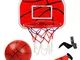 Canestro Basket Bambini Giocattolo Sportivo Pallacanestro Tabellone Basket Giardino Giochi...