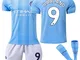 2223/2324 Maglie da Calcio Manchester Cities Home Team, Calcio T-Shirt con Calzini Shorts...