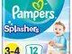 Pampers Splashers - Swim Pants monouso - Taglia 3/4, 96 pannolini (Confezione da 8 x 12 pa...