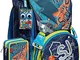 Schoolpack Zaino Seven SJ Gang Ledtech Boy Estensibile + Astuccio 3 Zip Completo