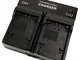 Dual-Channel - Batteria caricatore compatibile per JVC BN-VG107 BN-VG108E BN-VG114 BN-VG12...