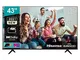 Hisense 43" UHD 4K 2021 43A68G, Smart TV VIDAA 5.0, HDR Dolby Vision, Controlli vocali Ale...