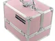 DynaSun Bs35 Beauty Case Make Up Nail Art Porta Gioie, Rosa Pink