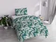 Italian Bed Linen MB HOME BASIC Parure Copripiumino “Dafne”, Piazza e Mezza, Maui