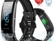ELEGIANT Fitness Tracker, Orologio Braccialetto Fitness Bluetooth Impermeabile IP67 per iP...