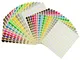 Etichette Adesive Colorate Etichette Autoadesive Rotonde Cerchio 32 Fogli 16 Colori 3232 P...