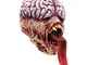 molezu Resident Evil Licker Mask, Horror Long Tongue Brain Burst Mask per Halloween Costum...