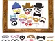 FLOWOW 25 Foto booth props photo con cornice decorazioni creativo divertente per festa mat...