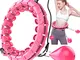 LEAFIA Smart Hula Hoop, Fitness Intelligente, Professionale Dimagrante, Non Cade, con Fitn...