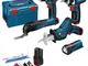 Bosch Professional Kit 10,8 V-LI 5 Attrezzi, Valigetta L-Boxx, Blu