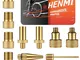 HENMI 12Pcs Adattatori per Valvola per Bicicletta, Accessori Obbligatori per Bici, Pompa A...