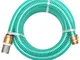 vidaXL Tubo di Aspirazione Connettori in Ottone 7 m 25 mm Verde Irrigazione