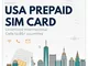 travSIM SIM USA | 10GB di dati mobili a velocità 4G/5G | Chiamate e messaggi locali illimi...