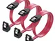 Cable Matters Pacco da 3 Cavo SATA III angolo retto 90 gradi fino a 6.0 Gbps (Cavo SATA 3)...