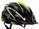 AWE® Aerolite Casco per Bicicletta, per Uomo, in Nero e Verde, Taglia 56 – 58