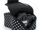 USA GEAR - Custodia per fotocamera DSLR/SLR, a pois, con protezione in neoprene, passante...