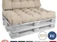 Beautissu Cuscino per bancali di Legno Eco Style - 120x80x15 cm - Comoda Seduta per Divano...