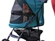 Pet Gear Happy Trails - Passeggino senza cerniera, colore: verde smeraldo