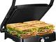 OSTBA Panini Maker/Griglia,1800W Pressa a Sandwich, Griglia elettrica Con regolatore di te...