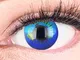 Meralens Lenti a Contatto Colorate Sharingan Azzurre Blu Circle Lenses Heroes Of Cosplay -...