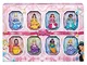 Disney COS1312433 - Set di 8 bambole da principessa con abiti a clip