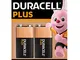 Duracell - Plus 9V, Batterie Alcaline, confezione da 2, 6LR61 MX1604, Ottima per Rilevator...