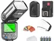 Neewer® NW565EX E-TTL Slave Flash Speedlite Kit per tutti modelli Canon, Include: Neewer F...