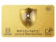 HIKERS Unisex-Adulti blocco RFID/NFC Protezione per carta di credito contactless, Oro, ban...