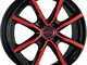 MAK MILANO 4 CERCHI IN LEGA BLACK AND RED 4.5x15 4x100