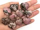 KDHJY Naturale 2PC Naturale Rhodonite Cuore Lucido a Forma di Cristallo Pietre Regali Deco...