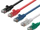 Rankie Cavo Ethernet, Rete CAT6 con Connettori RJ45, 1,5m, Pacco da 5-Colore