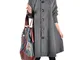 JLTPH Donna Lunga Cappotto di Lana Blended Invernale Giacca Cappotti A Maniche Lunghe