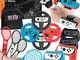 Pacchetto di Accessori Orzly PartyPack - per Nintendo Switch - 4x Impugnature per Controll...