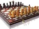 Master of Chess Scacchiera in Legno “Great AMBASSADOR” 54cm - Fatto a Mano Scacchiera Port...