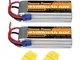 Youme Batteria Lipo 6S, batteria Lipo 22.2V 4500mAh 60C con spina EC5 e XT90 per X Class D...