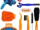 Suvi Kit Pulizia Bici, 9 Pezzi Set di spazzole per la Pulizia della Bici, Kit Completo di...