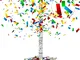 Relaxdays Cannone Sparacoriandoli 80 cm, Idea Regalo, Decorazione per Feste e Carnevale, G...