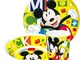 Little Flight Topolino Mickey Mouse Kit Pappa Scuola Set Pappa Mare Piatto,Bicchiere E Cio...